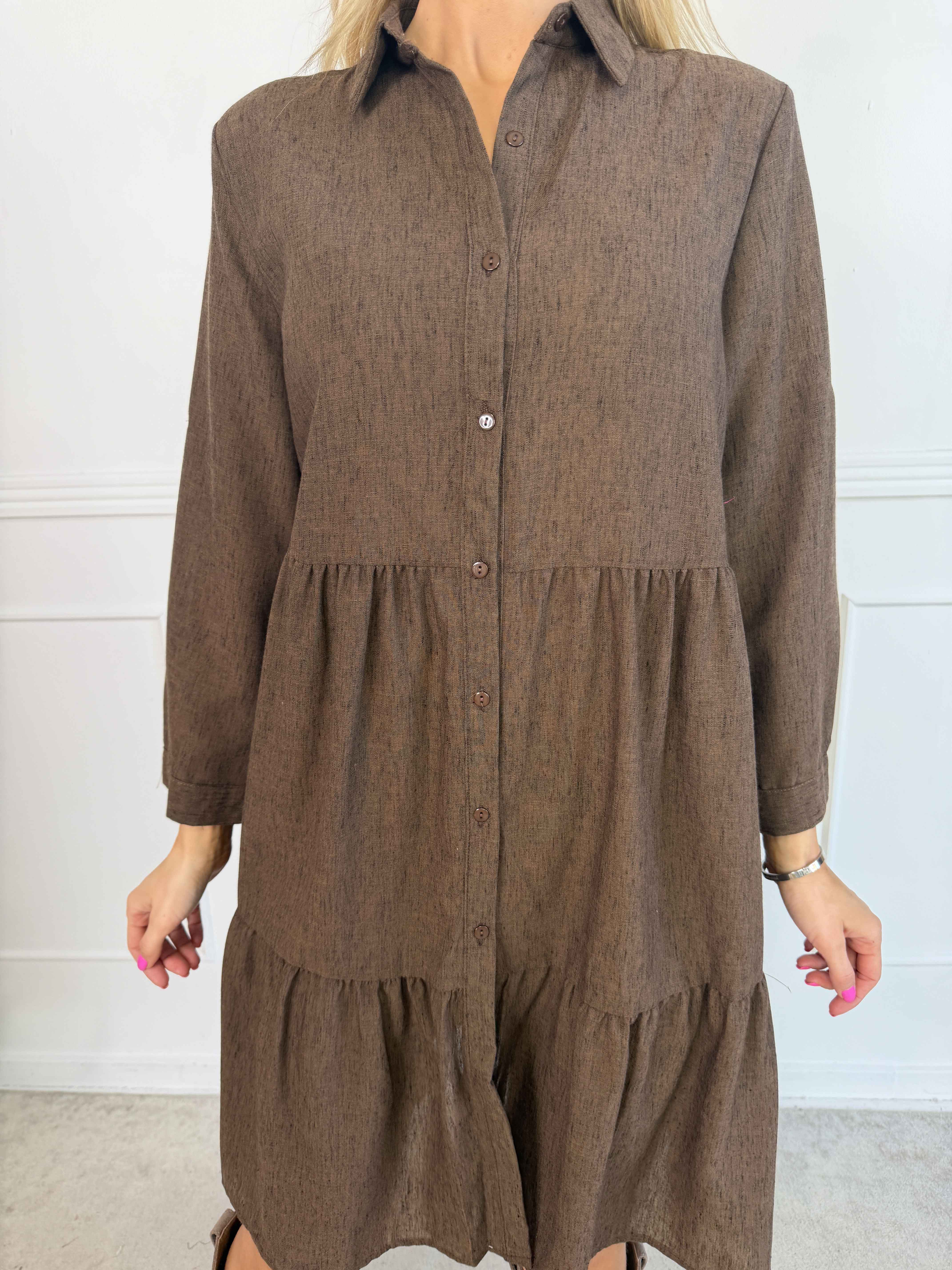 Emma - Skjortklänning i lager-på-lager-look